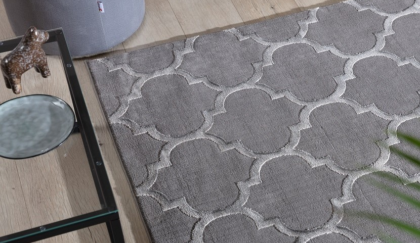 Elsher Grey living room rug 80x150cm