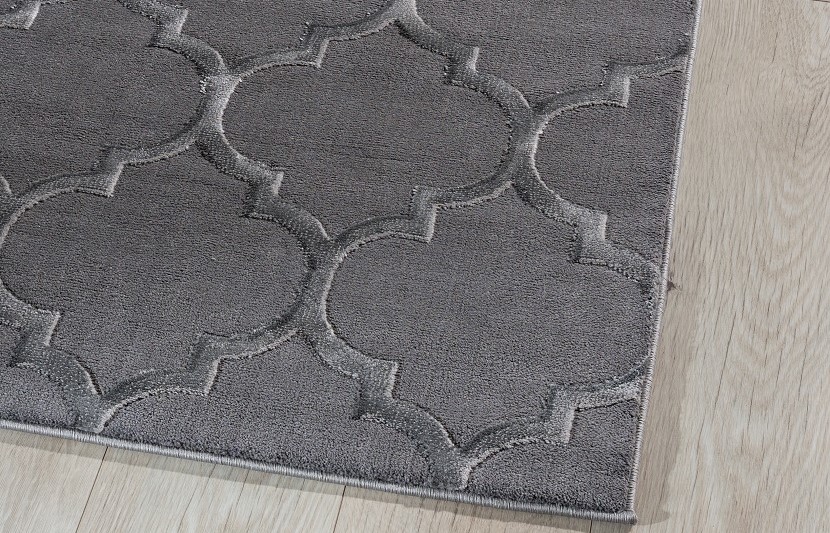 Elsher Grey living room rug 80x150cm