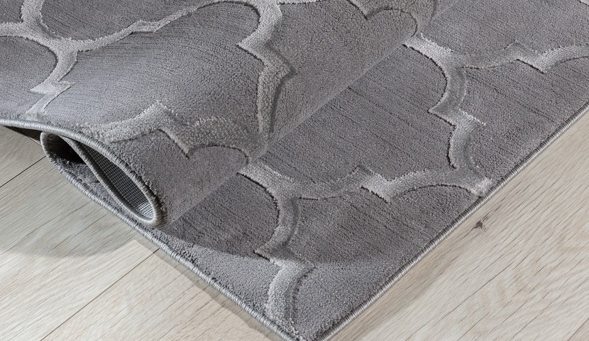 Elsher Grey living room rug 120x180cm