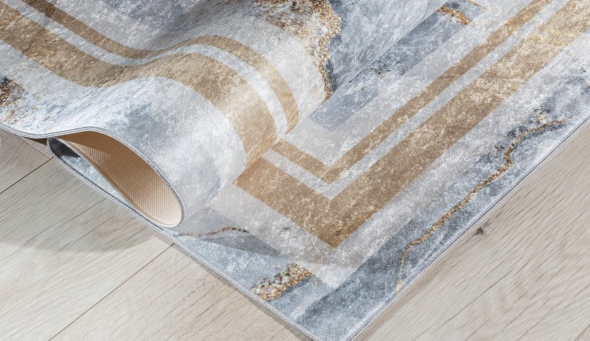 Squitta Grey Gold living room rug 160x220cm