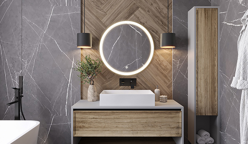 Orandiu L Mirror With Lighting