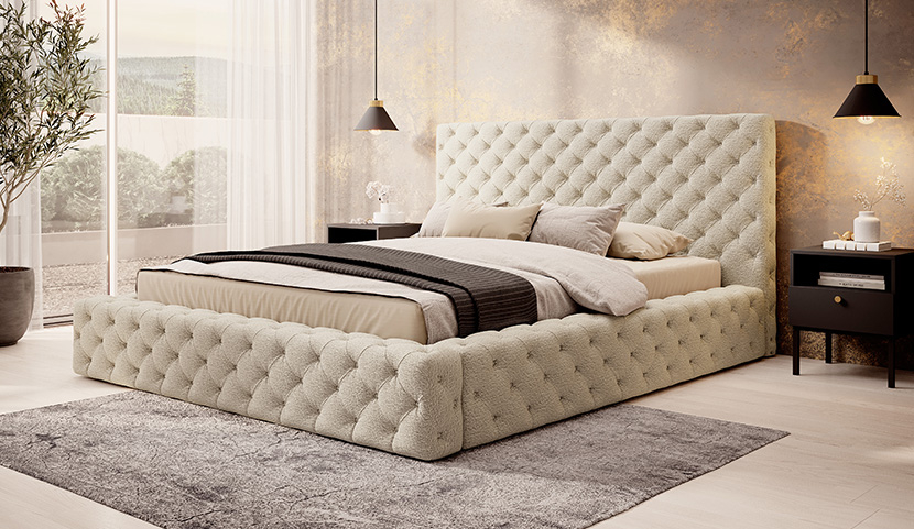 Princce Upholstered Bed With Container 140x200 cm