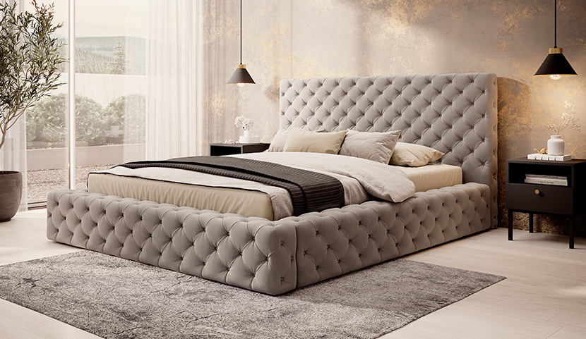 Princce Upholstered Bed With Container 160x200 cm