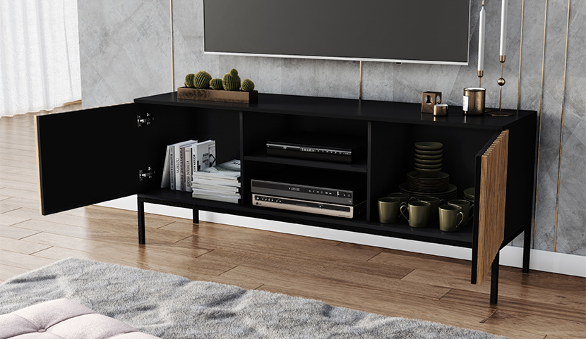 Meorati Freestanding Media Cabinet