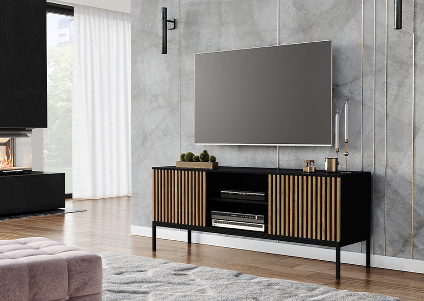 Meorati Freestanding Media Cabinet