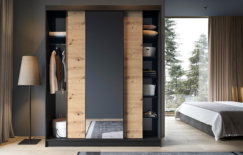 Esville III with a mirror, 60x180 cm