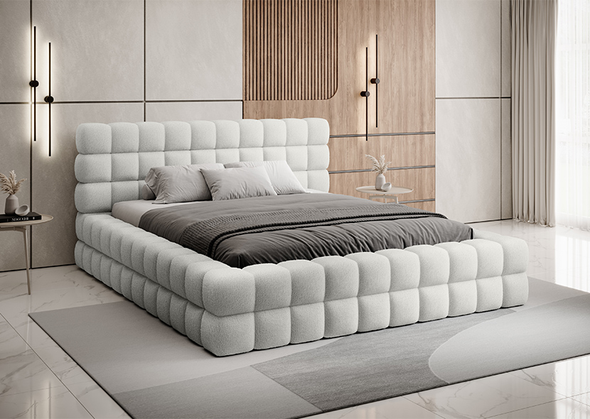 Dizzle Upholstered Bed With Container 160x200 cm