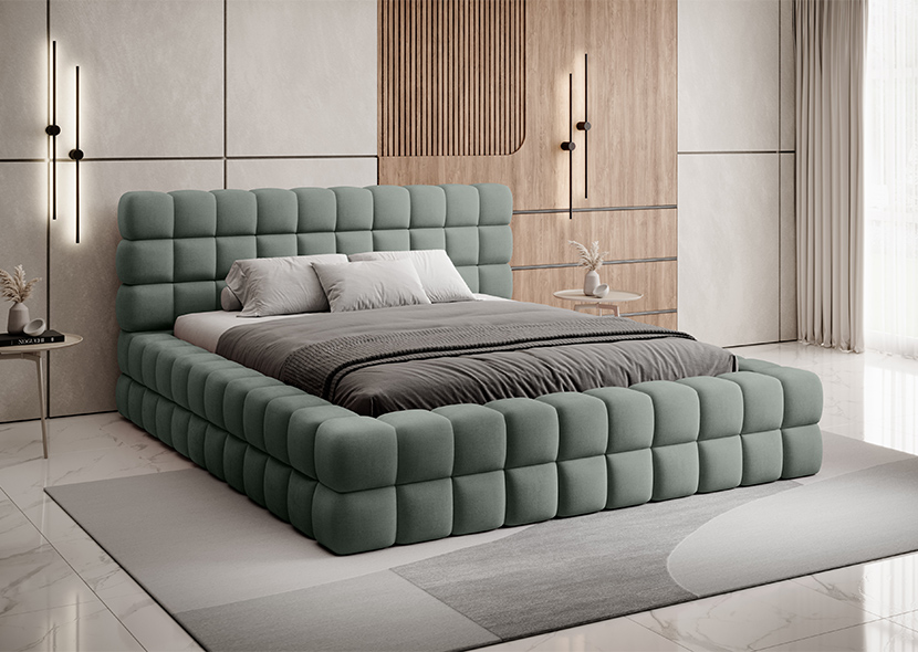 Dizzle Upholstered Bed With Container 140x200 cm