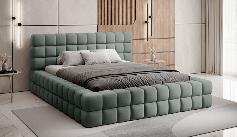 Dizzle Upholstered Bed With Container 140x200 cm