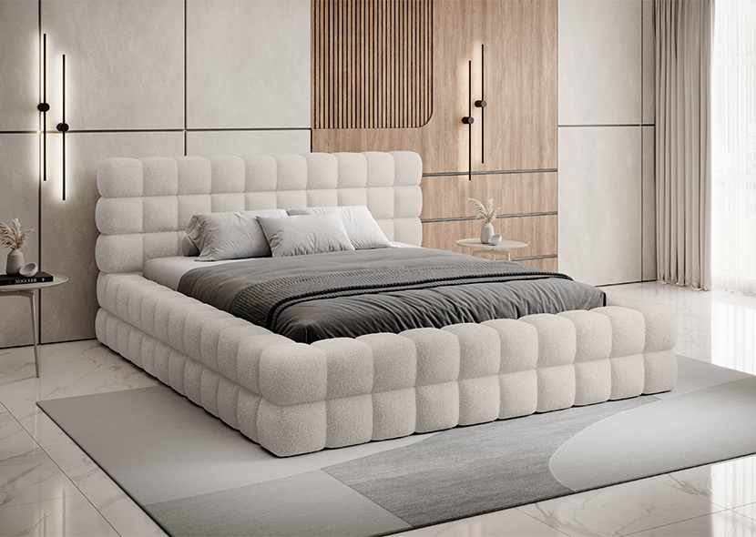 Dizzle Upholstered Bed With Container 160x200 cm