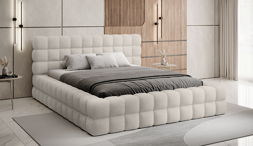 Dizzle Upholstered Bed With Container 140x200 cm