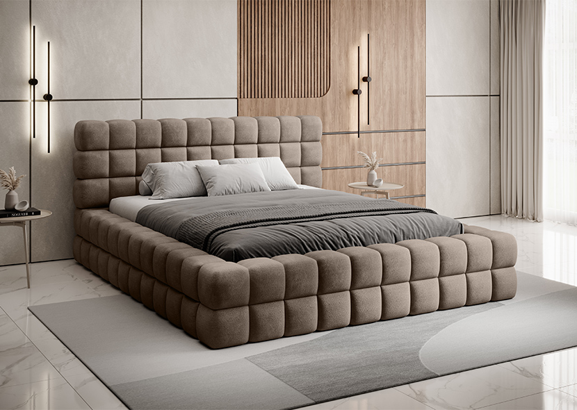 Dizzle Upholstered Bed With Container 140x200 cm