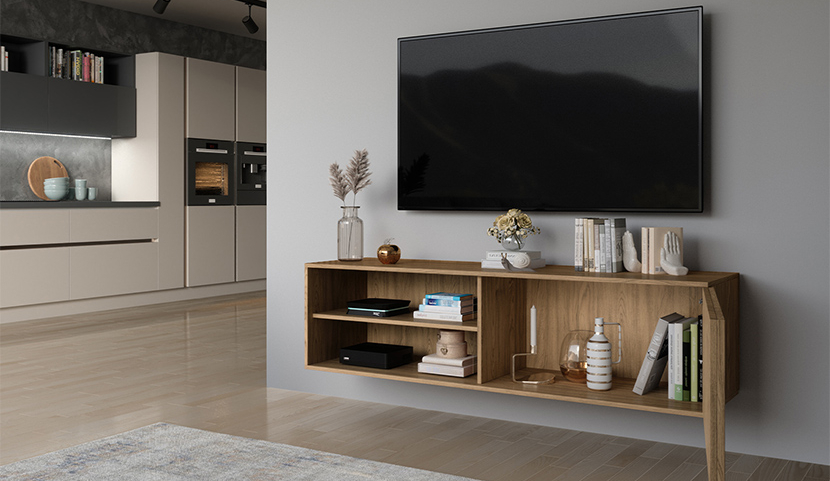 Entsian Hanging Media Cabinet