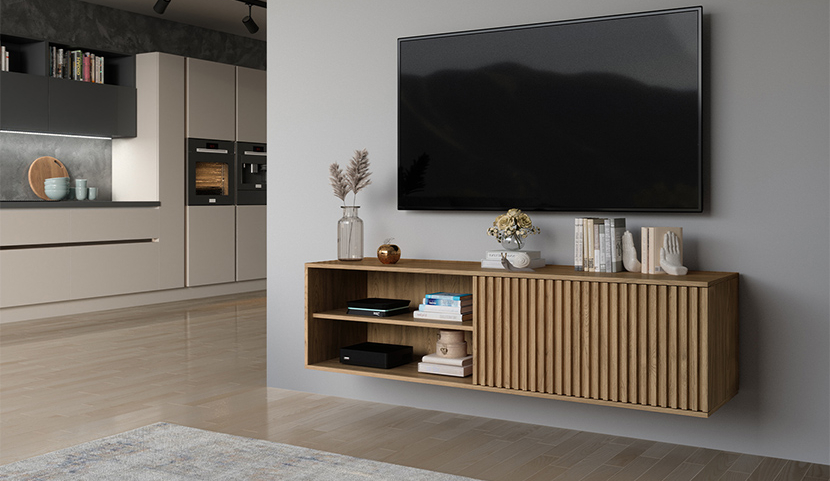 Entsian Hanging Media Cabinet