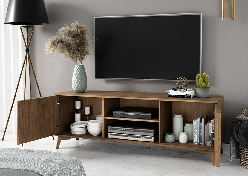 Entsian Freestanding Media Cabinet