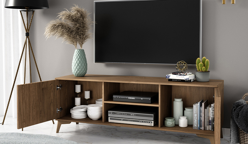 Entsian Freestanding Media Cabinet