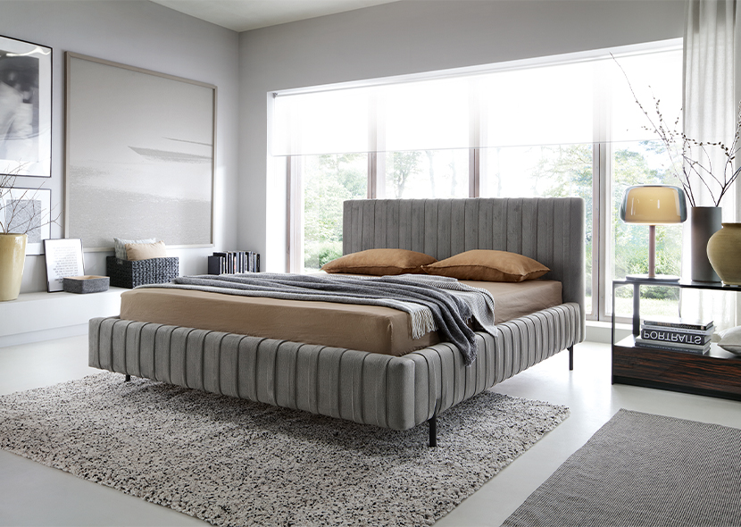 Plissa Upholstered Bed With Container 140x200 cm