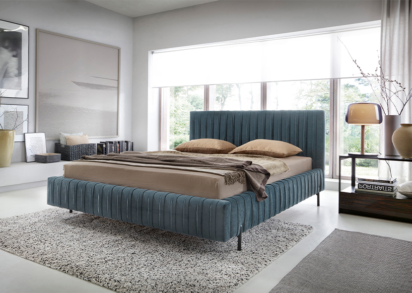 Plissa Upholstered Bed With Container 140x200 cm