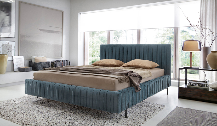 Plissa Upholstered Bed With Container 140x200 cm