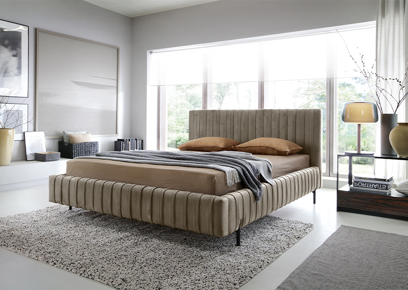 Plissa Upholstered Bed With Container 140x200 cm