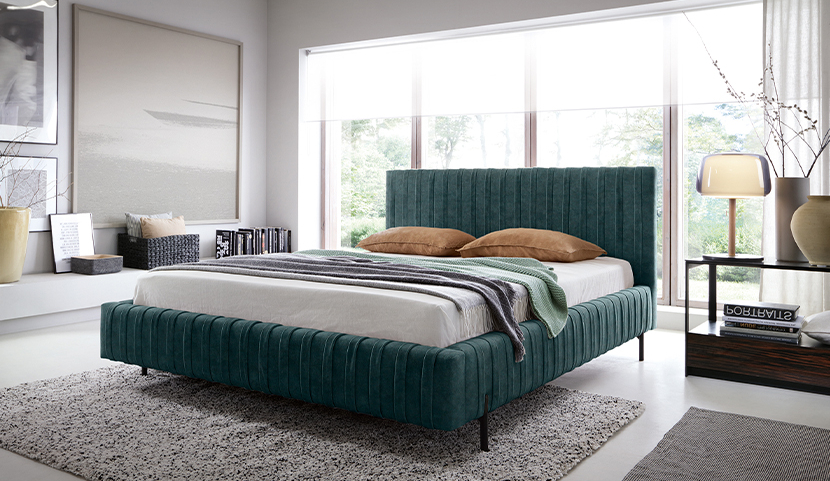 Plissa Upholstered Bed With Container 140x200 cm