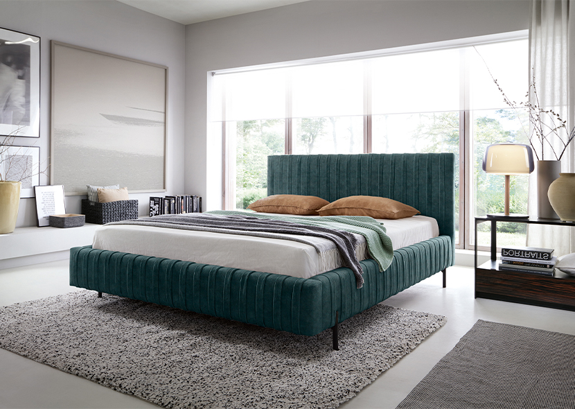 Plissa Upholstered Bed With Container 160x200 cm