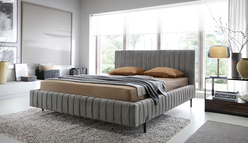 Plissa Upholstered Bed With Container 180x200 cm