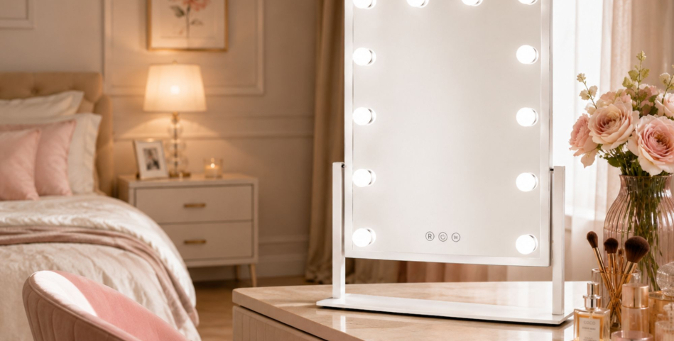 Flamnate Mirror With Lighting