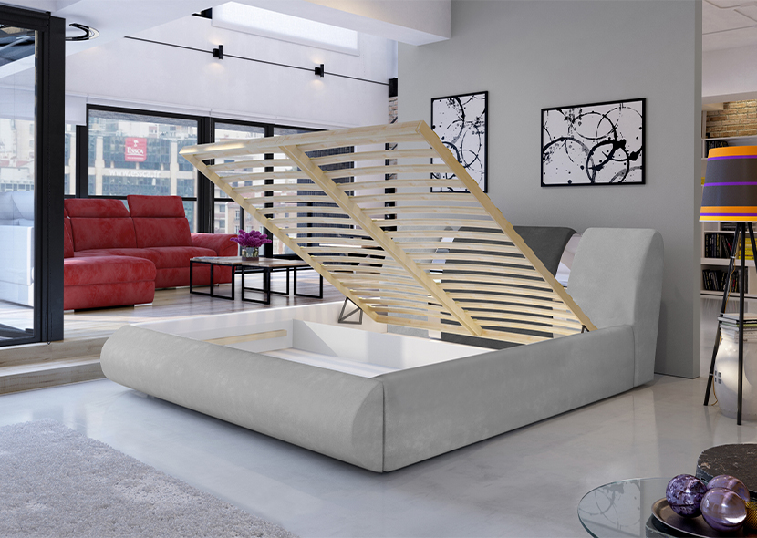 Flavio Upholstered Bed With Container 180x200