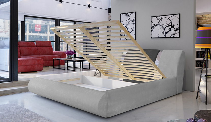 Flavio Upholstered Bed With Container 180x200
