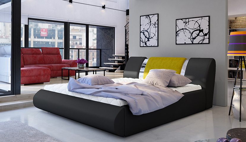 Flavio Upholstered Bed With Container 180x200