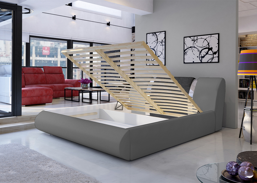 Flavio Upholstered Bed With Container 140x200