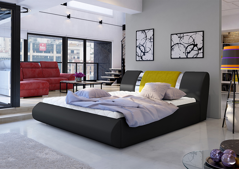 Flavio Upholstered Bed With Container 160x200