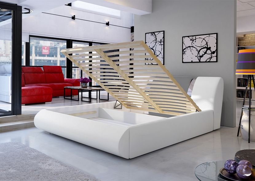 Flavio Upholstered Bed With Container 160x200