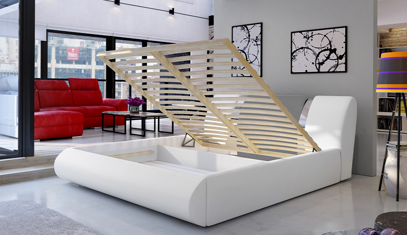 Flavio Upholstered Bed With Container 160x200