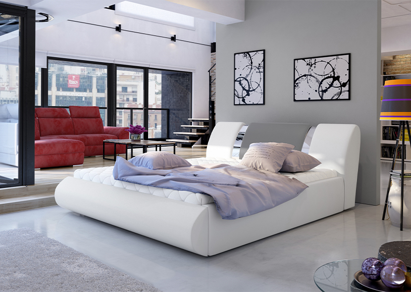 Flavio Upholstered Bed With Container 160x200