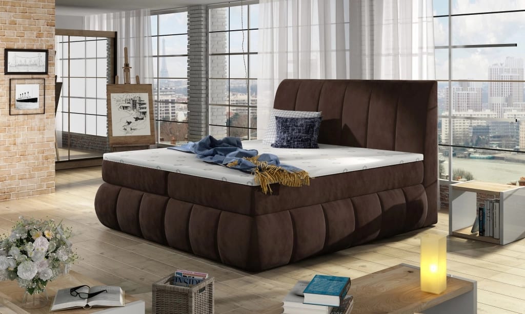 Vincenzo Continental Bed With Container 140x200cm