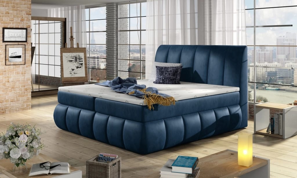Vincenzo Continental Bed With Container 140x200cm