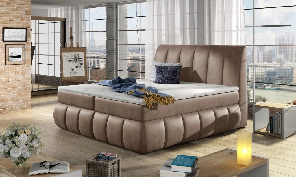 Vincenzo Continental Bed With Container 140x200cm