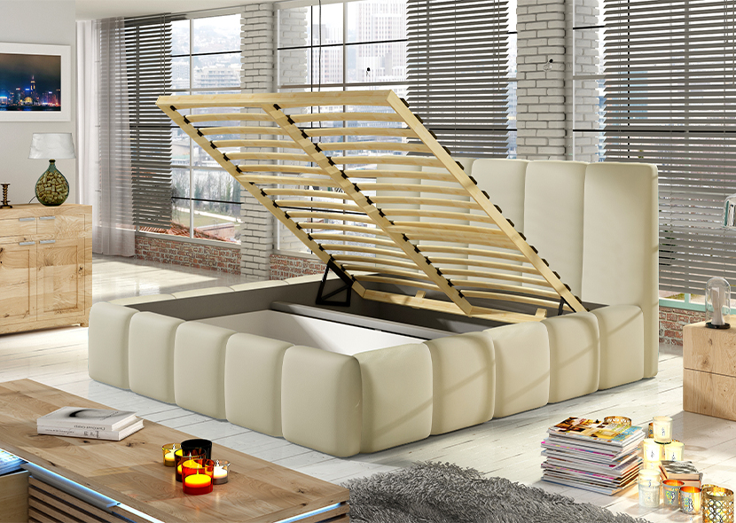 Edvige Upholstered Bed With Container 160x200