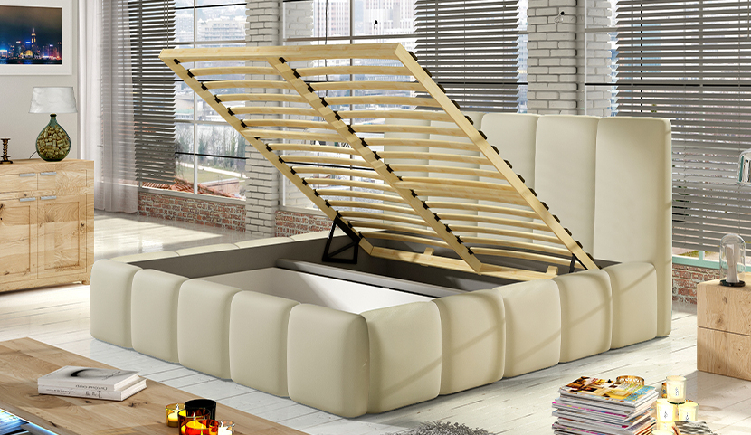 Edvige Upholstered Bed With Container 160x200
