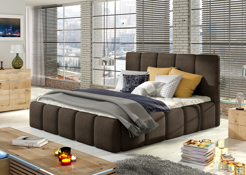 Edvige Upholstered Bed With Container 160x200