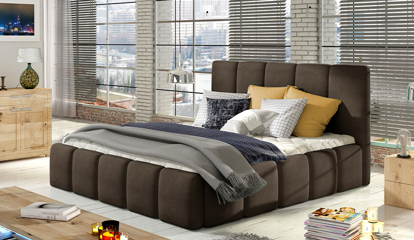 Edvige Upholstered Bed With Container 160x200