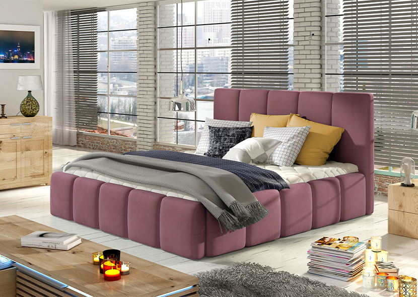 Edvige Upholstered Bed With Container 160x200