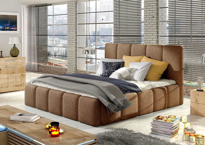 Edvige Upholstered Bed With Container 160x200