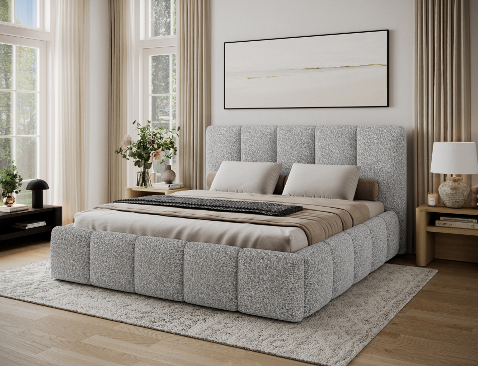 Edvige Upholstered Bed With Container 160x200