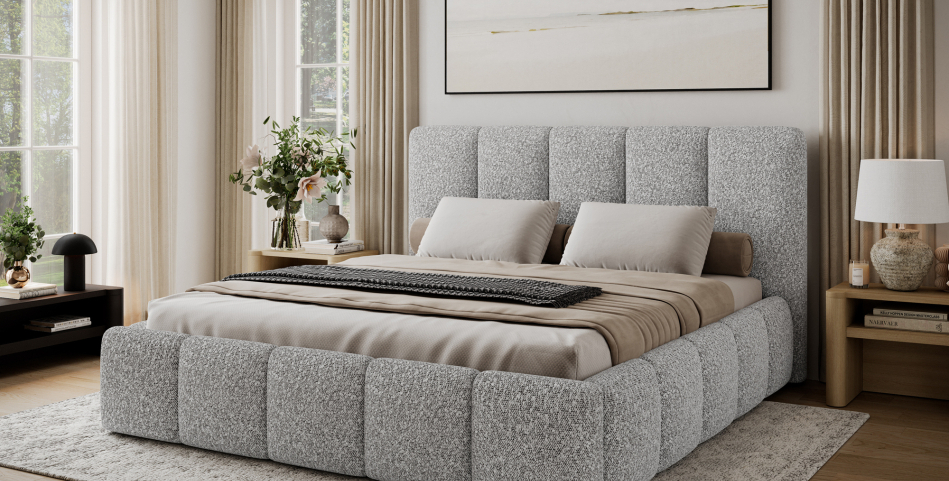 Edvige Upholstered Bed With Container 160x200