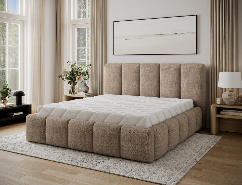 Edvige Upholstered Bed With Container 160x200