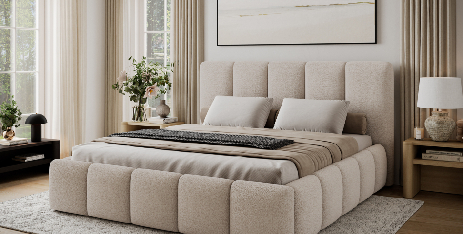 Edvige Upholstered Bed With Container 160x200