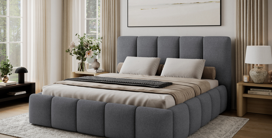 Edvige Upholstered Bed With Container 160x200